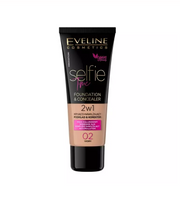 EVELINE Selfie Time Podkład 2W1 Kryjąco-Nawilżający Nr 02 Ivory 30ml