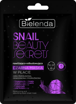 BIELENDA - SNAIL BEAUTY SECRETS CZARNA/Maska  W Placie - Nawilzajaco-Odbudowujaca , 1szt