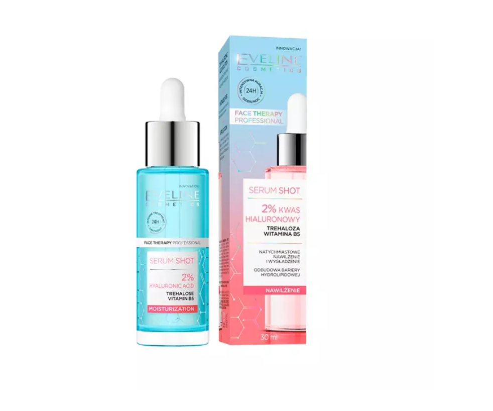 EVELINE Serum Shot Kuracja Nawilżająca 2% Kwas Hialuronowy 30ml