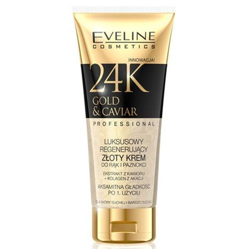 24K Gold & Caviar Luksusowy Regenerujący Złoty Krem Do Rąk 100ml