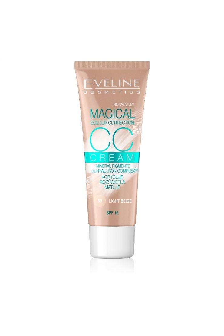 EVELINE Magical CC Cream Multifunkcyjny Podkład 50 Jasny Beż 30ml