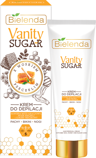 BIELENDA - VANITY SUGAR KREM DO DEPILACJI .Z WOSKIEM PSZCZELIM .100 ml