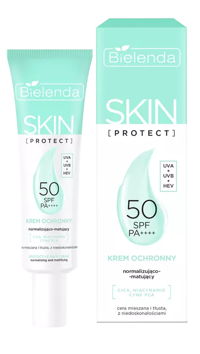 BIELENDA- SKIN PROTECT KREM OCHRONNY SPF50 NORMALIZUJAC0-MATUJACY , 50ML