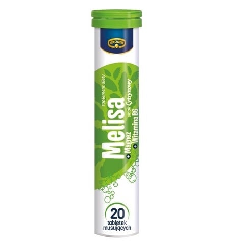 Melisa + Magnez + Witamina B-6 Tabletki Musujace 20 tabl