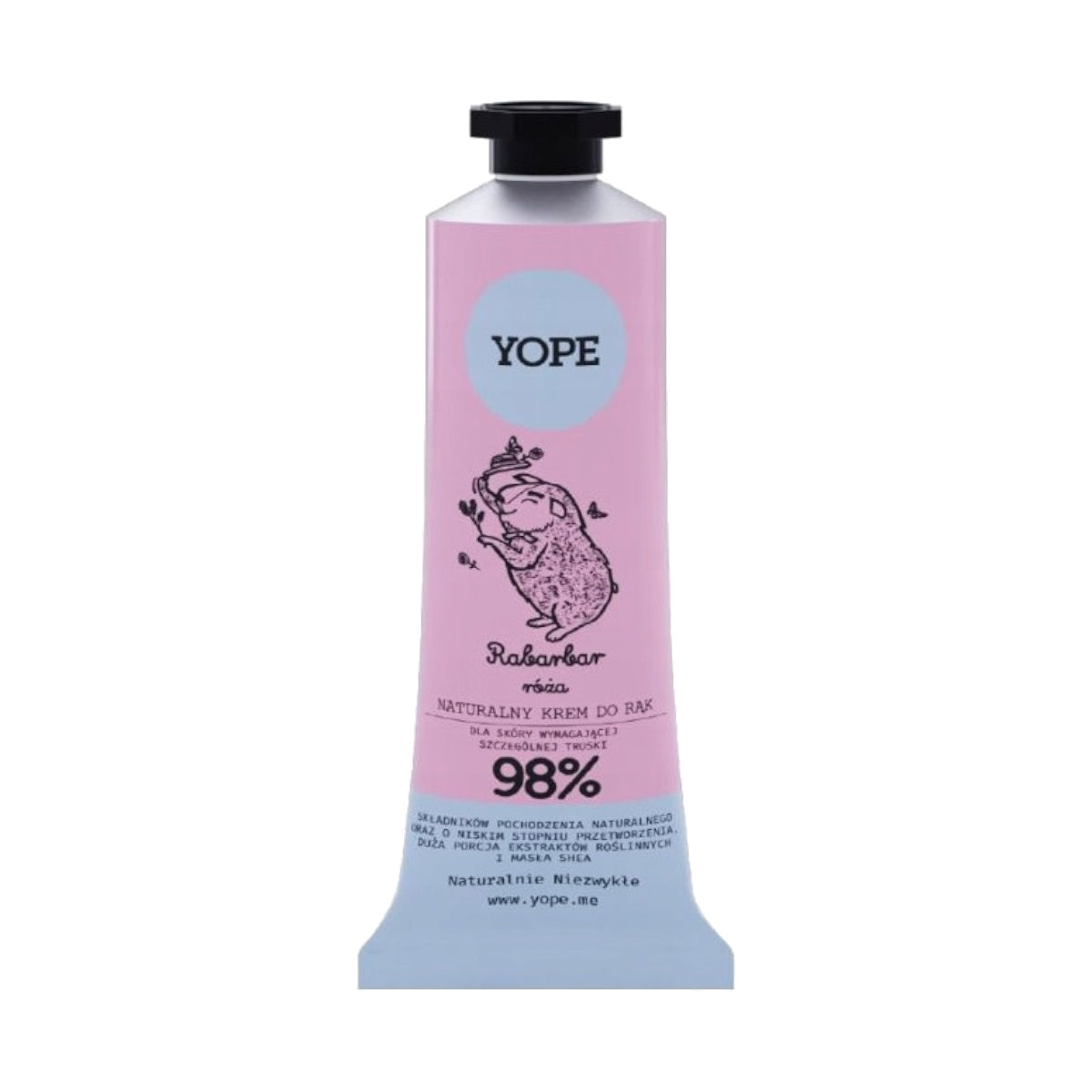 YOPE Naturalny Krem Do Rąk Rabarbar I Róża 50ml