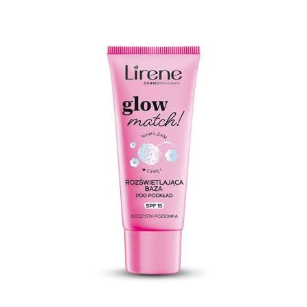 LIRENE- Glow Match Rozwietlajaca Baza Pod Podklad Soczysta Poziomka SPF 15 30ml