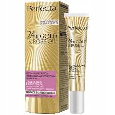 PERFECTA 24K Gold and Rose Oil Luksusowy Krem Przeciwzmarszczkowy Pod Oczy 15ml