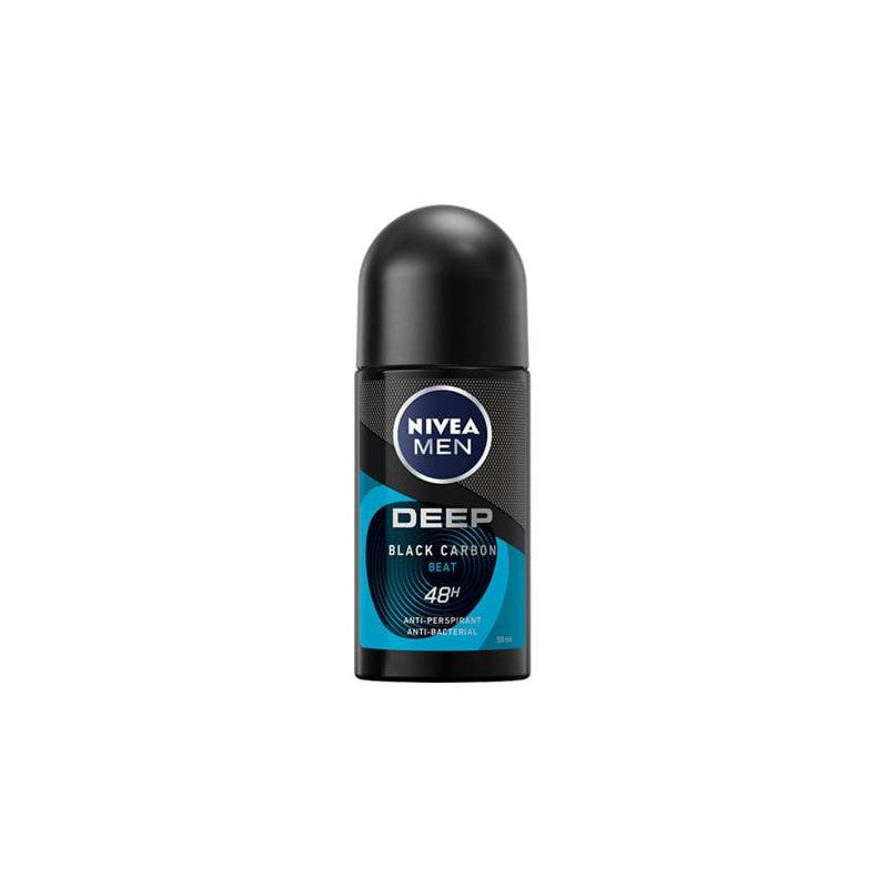 NIVEA Men - Deep Black Carbon Beat 72 H Anti-Perspirant Dla Mezczyzn Roll-On 50 ml