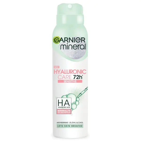 GARNIER- Hyaluronic Care, Antyperspirant, 72h Ochorny, Sensitive, 150 ml