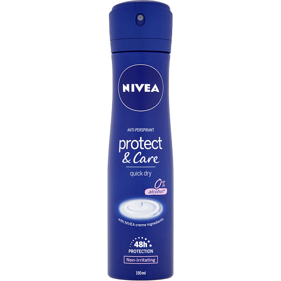 NIVEA - Protect & Care Anti-Perspirant Quick Dry 0% Alcohol Spray Dla Kobiet 150 ml