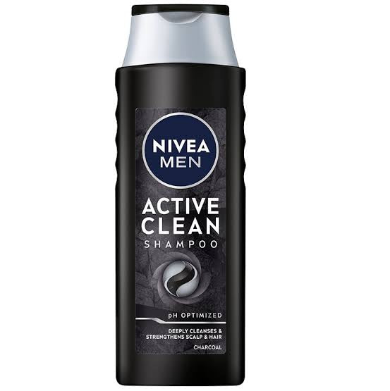 NIVEA MEN - Active Clean Szampon Z Weglem Gleboko Oczyszczajacy 400 ml