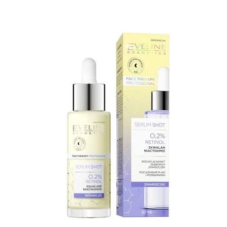EVELINE Serum Shot 0,2% RETINOL Skwalan/Niacynamid 30ml