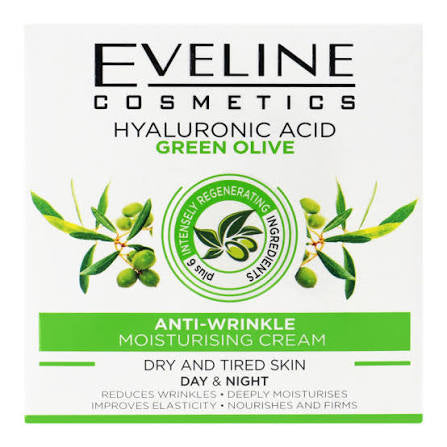 EVELINE Hyaluronic Acid GREEN OLIVE Anti-Wrinkle Moisturising Cream 50ml