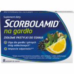 SCORBOLAMID na Gardło 8 pastylek do ssania