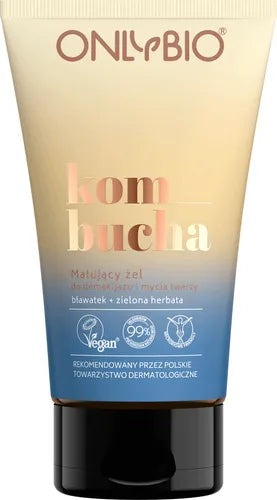 ONLYBIO KOMBUCHA Matujący Zel do Demakijażu i Mycia Twarzy 150ml