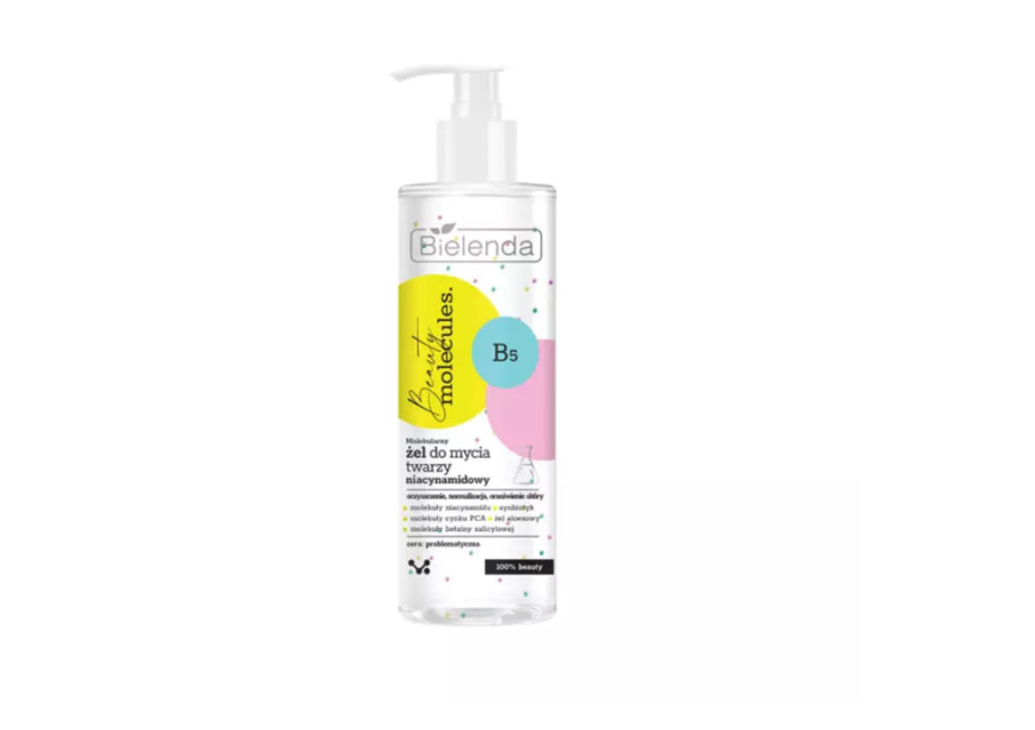 BIELENDA Beauty Molecules Niacynamidowy Żel Do Mycia Twarzy 195g
