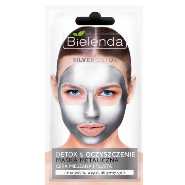 BIELENDA Silver Detox Maska Metaliczna Cera Mieszana i Tłusta 8g