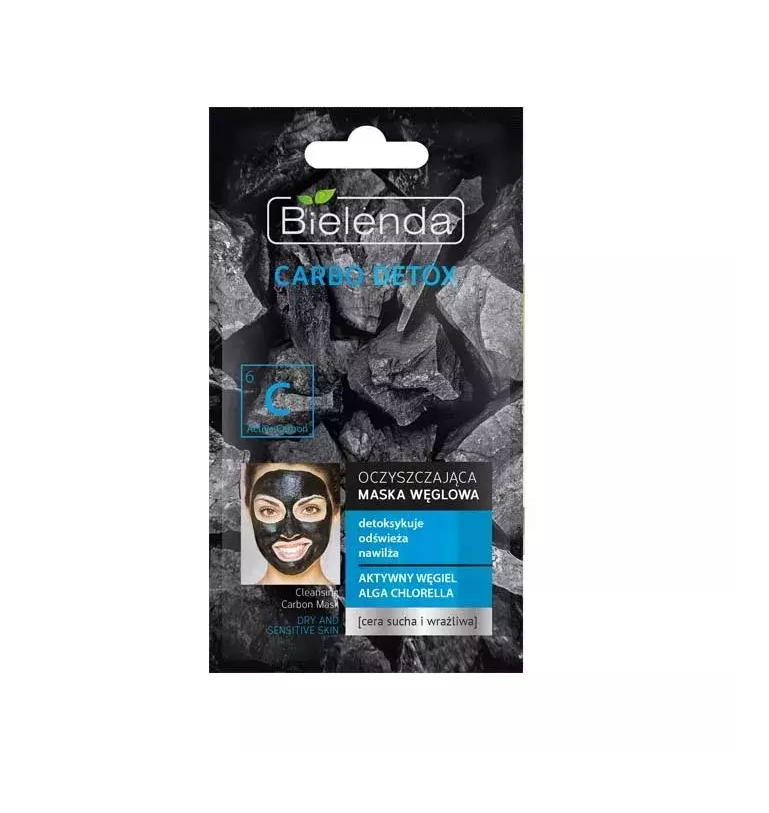 BIELENDA Carbo Detox Charcoal Mask with Chlorella Algae 8g