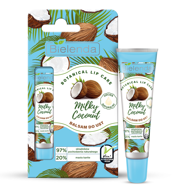 BIELENDA Balsam Do Ust Milky Coconut Odcień Naturalny 10g