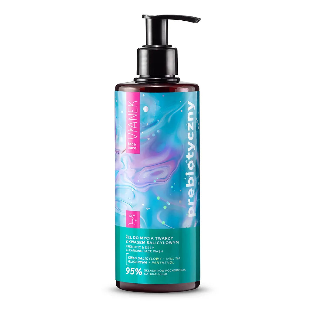 VIANEK Prebiotyczny Żel Do Mycia Twarzy Z Kwasem  Salicylowym,300ml
