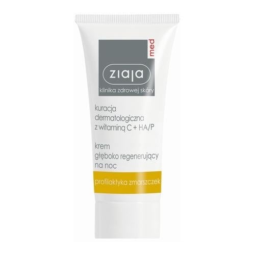 ZIAJA MED Krem Głęboko Regenerujący Na Noc Kuracja z Wit. C+HA/P 50ml