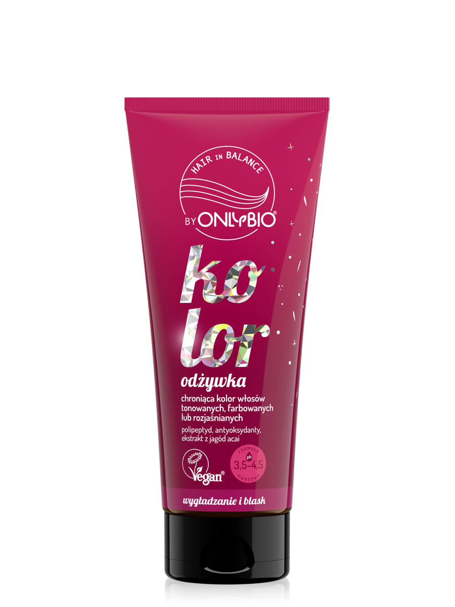 Hair in Balance by ONLYBIO Kolor Odżywka Wygładzająco-Ochraniająca Kolor 200 ml