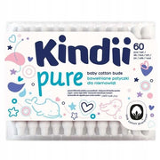 Kindii Pure Bawełniane Patyczki Dla Niemowląt 60sztuk
