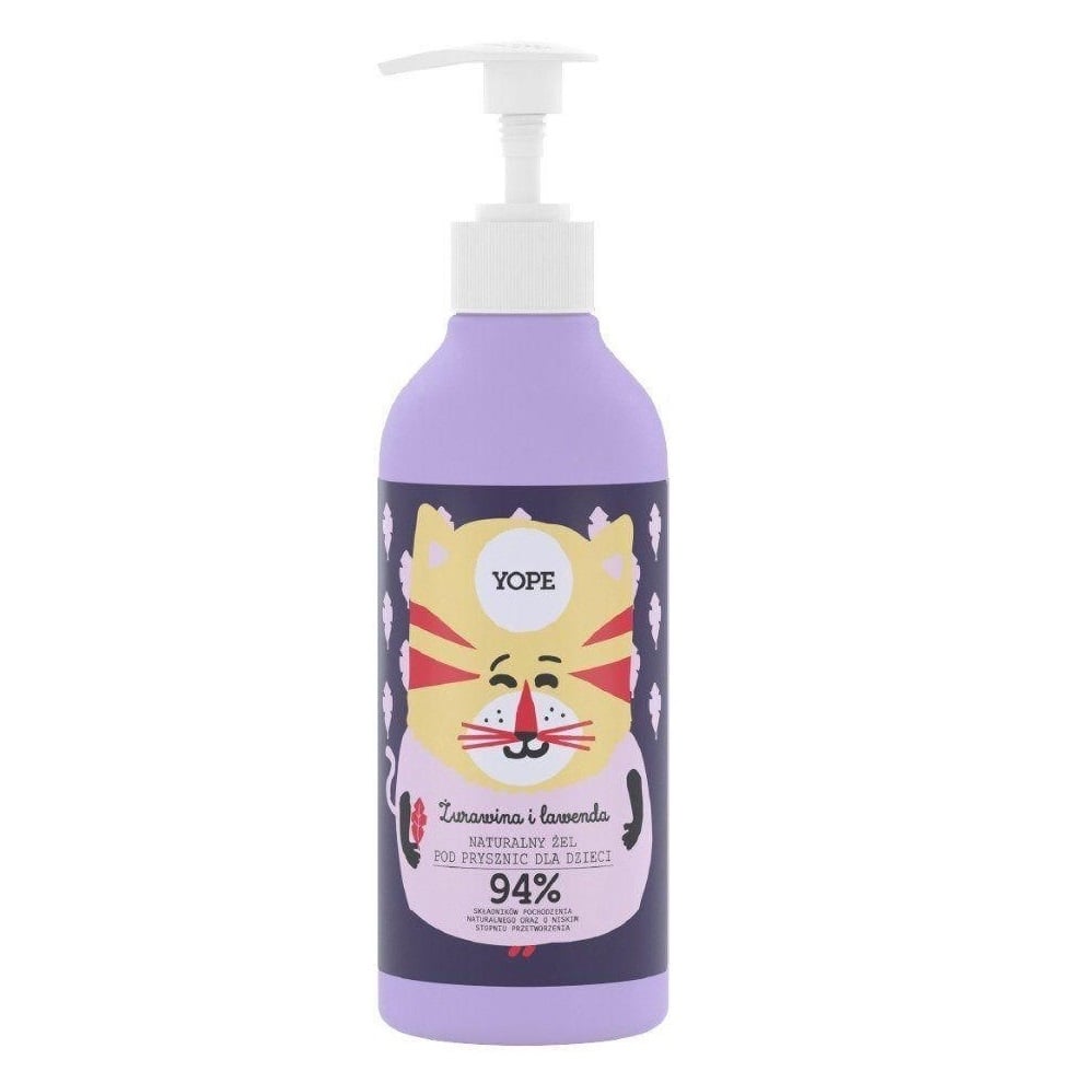 YOPE Naturalny Żel Pod Prysznic Dla Dzieci Żurawina I Lawenda 400 ml