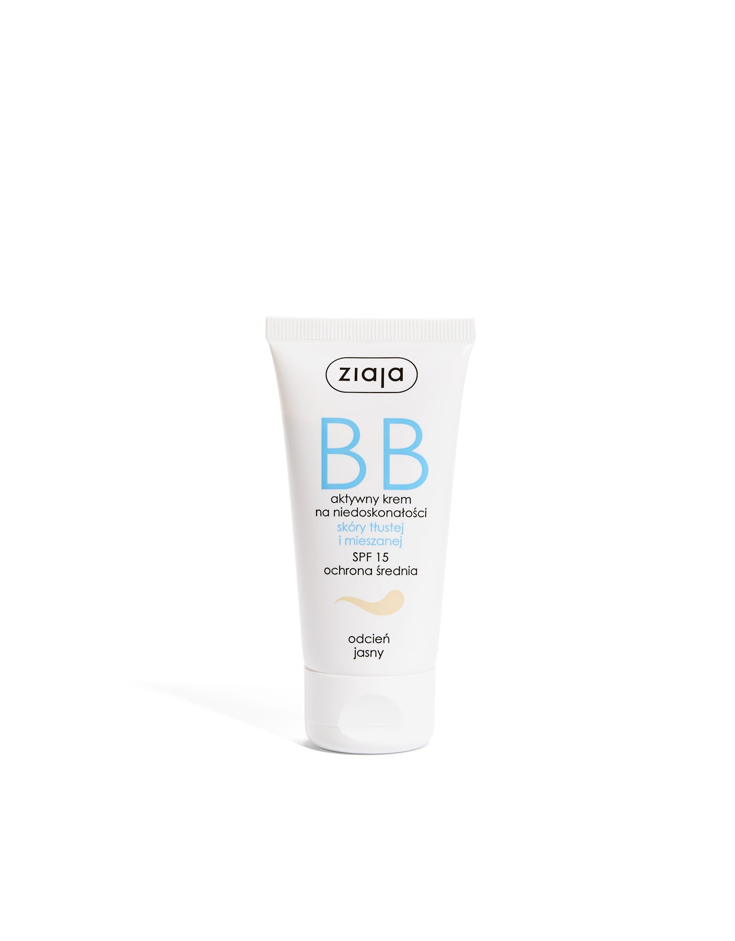 ZIAJA Krem BB Niedoskonałości Skóry Tłustej Odcień Jasny 50ml