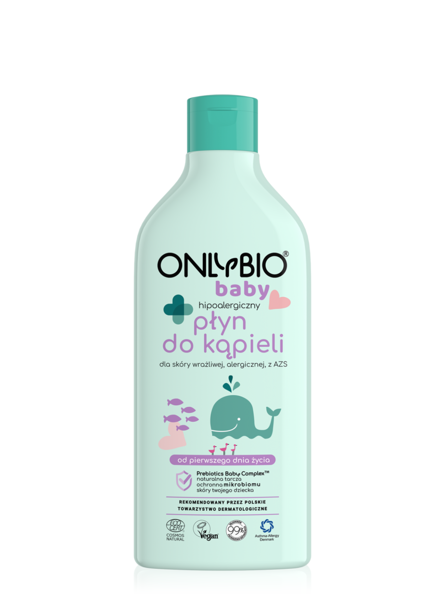 ONLYBIO Baby Hipoalergiczny Płyn Do Kąpieli Od Pierwszego Dnia Zycia 500 ml