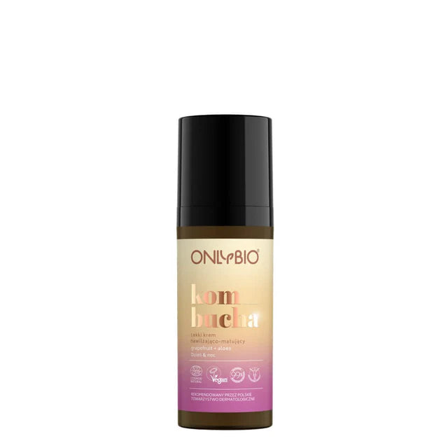 OnlyBio Kombucha Lekki Krem Nawilżający i Matujący do Twarzy 50 ml