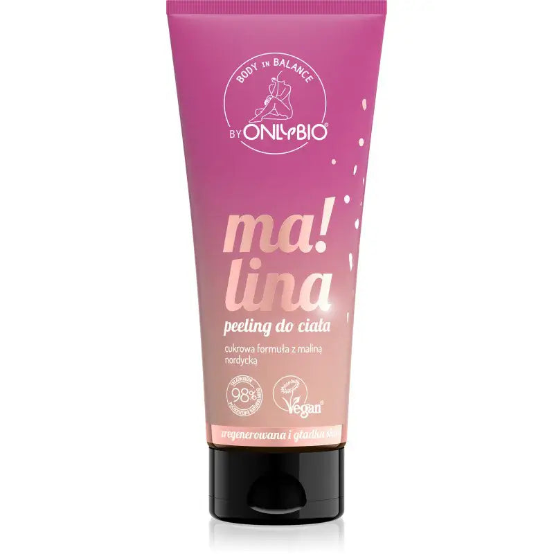 ONLYBIO Peeling do Ciała Malina 200 ml