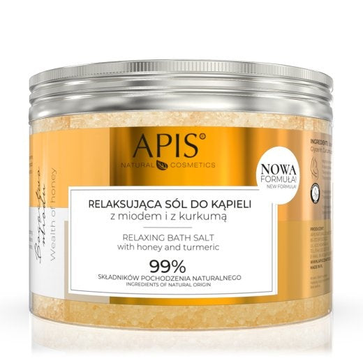 APIS - Bogactwo Miodu Relaksujaca Sol do Kapieli z Miodem i Kurkuma 650g