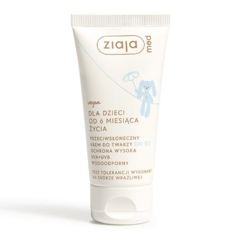 ZIAJA MED Dla Dzieci SPF50 Przeciwsłoneczny Krem Do Twarzy 50ml